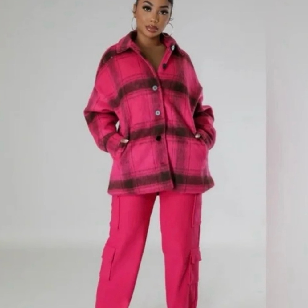 NWOT - Plaid Pink Women's Jacket
